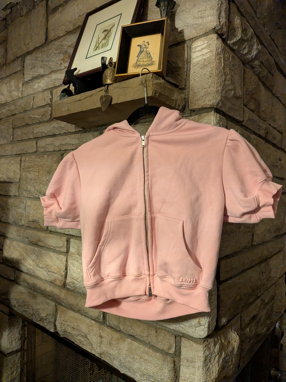 SKIMS Pink Cotton-Fleece Bubble Sleeve Medium - Picture 2 of 7